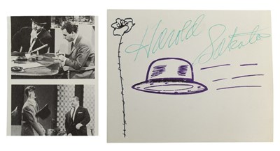 Lot 20 - ACTORS - HAROLD SAKATA - JAMES BOND (ODDJOB) - RARE AUTOGRAPH + SKETCH