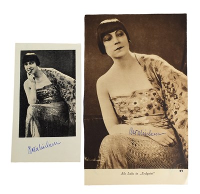 Lot 42 - ACTORS - ASTRA NEILSEN - DANISH SILENT FILM ACTRESS - TWO AUTOGRAPHS