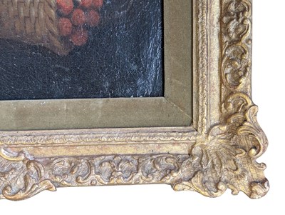 Lot 270 - LATE 18TH / EARLY 19TH CENTURY FLEMISH SCHOOL OIL ON CANVAS STILL LIFE WITH PEACHES