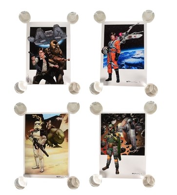 Lot 647 - STAR WARS - X4 GARY ERSKIN SIGNED PRINTS
