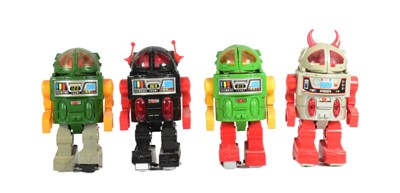 Lot 567 - RETRO TOYS - X4 BATTERY OPERATED MONSTER ROBOTS