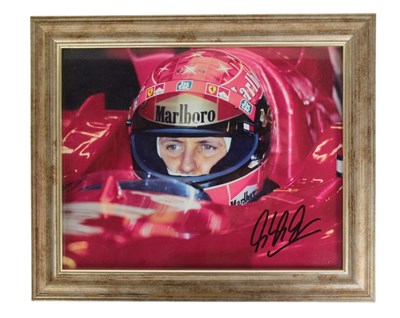 Lot 396 - SIGNED MICHAEL SCHUMACHER PHOTOGRAPH FERRARI