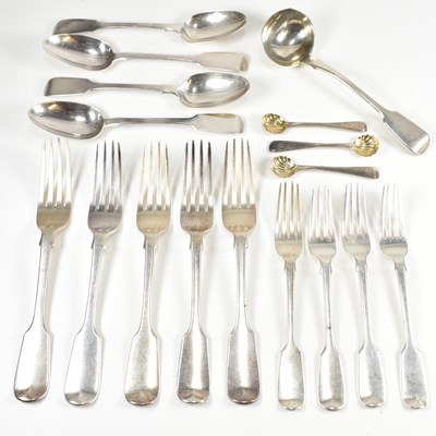 Lot 102 - VICTORIAN PART CANTEEN HALLMARKED SILVER CUTLERY - GEORGE ALDWINCKLE