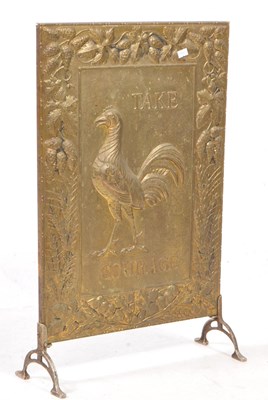Lot 1015 - VINTAGE MID 20TH CENTURY COCKREL FIRE SCREEN