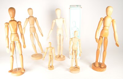 Lot 259 - COLLECTION OF LATE 20TH CENTURY WOODEN ARTIST'S MANNEQUIN FIGURES