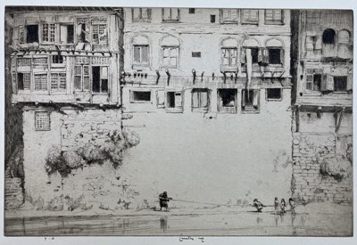 Lot 490 - ERNEST STEPHEN LUMSDEN - OLD RASHMIR, JODHPUR - 1933 ETCHING