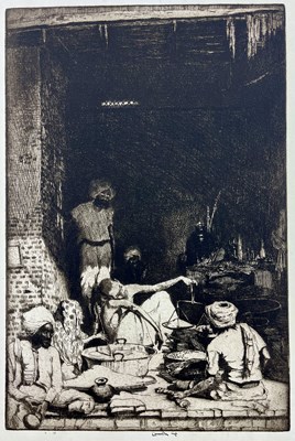 Lot 529 - ERNEST STEPHEN LUMSDEN - THE SCALES - DRYPOINT ETCHING