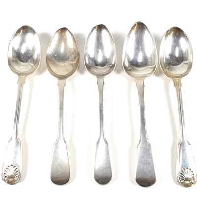 Lot 49 - COLLECTION OF 19TH CENTURY HALLMARKED SILVER SERVING SPOONS