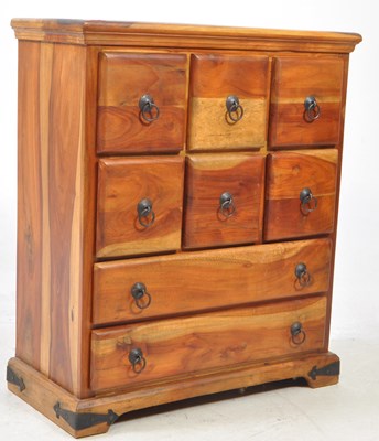 Lot 1029 - 20TH CENTURY SHEESHAM APOTHECARY CHEST OF DRAWERS
