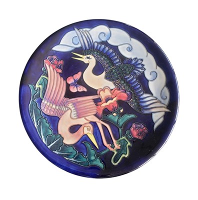 Lot 3 - MOORCROFT - 1994 STUDIO POTTERY CHARGER PLATE IN THE KYOTO PATTERN