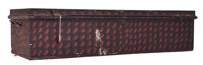 Lot 424 - AFRICAN CAMPAIGN MILITARY METAL CHEST TRUNK