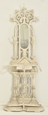 Lot 306 - 19TH CENTURY COALBROOKDALE MANNER WHITE CAST IRON HALL STAND