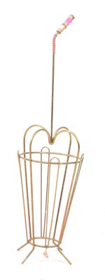 Lot 1034 - EARLY 20TH CENTURY BRASS UMBRELLA STICKS STAND