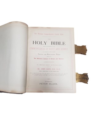 Lot 535 - LATE 19TH CENTURY FAMILY BIBLE