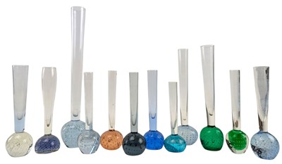 Lot 79 - COLLECTION OF ELEVEN MID-CENTURY BUBBLE CONTROL BUD VASES