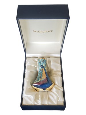 Lot 85 - MOORCROFT - 2000 CONTEMPORARY ENAMEL MINIATURE VASE