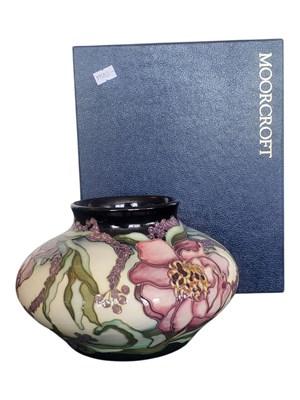 Lot 87 - MOORCROFT - 2002 STUDIO POTTERY LIMITED EDITION SQUAT VASE
