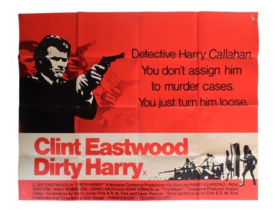 Lot 98 - DIRTY HARRY (1971) - ORIGINAL BRITISH QUAD CINEMA POSTER