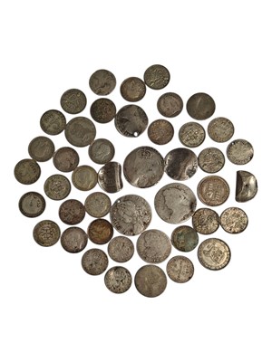 Lot 532 - SMALL COLLECTION OF BRITISH SILVER COINS