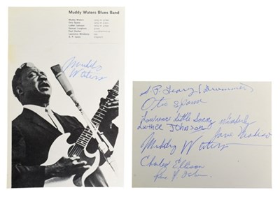 Lot 24 - BLUES - MUDDY WATERS BLUES BAND - FULL BAND AUTOGRAPHS