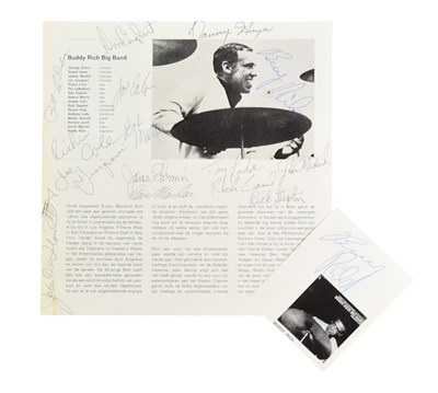 Lot 164 - JAZZ / BIG BAND - BUDDY RICH BIG BAND - SET OF AUTOGRAPHS