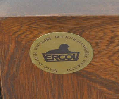 Lot 802 - ERCOL FURNITURE - 20TH CENTURY BEECH & ELM WOOD CORNER CUPBOARD