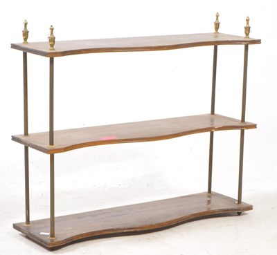 Lot 1000 - 19TH CENTURY MAHOGANY & BRASS FINIAL HANGING BOOKCASE