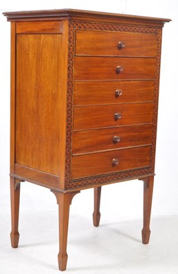 Lot 998 - EDWARDIAN CHINESE CHIPPENDALE CHEST OF DRAWERS