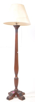 Lot 995 - LARGE 19TH CENTURY CARVED MAHOGANY STANDARD LAMP