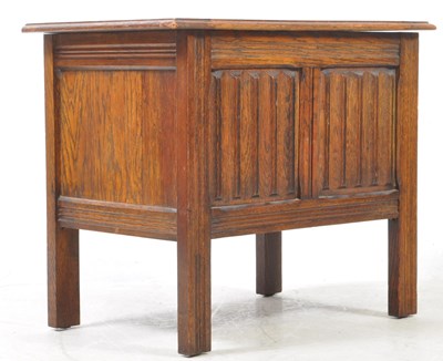 Lot 988 - EARLY 20TH CENTURY SMALL PROPORTION OAK COFFER