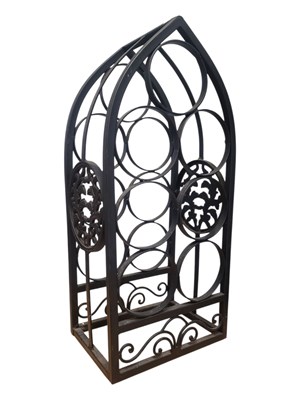 Lot 976 - 20TH CENTURY VINTAGE WROUGHT IRON WINE RACK