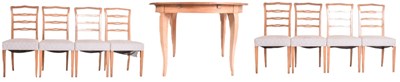 Lot 503 - HOUSE OF GORI - 1930S ITALIAN DINING TABLE AND CHAIRS