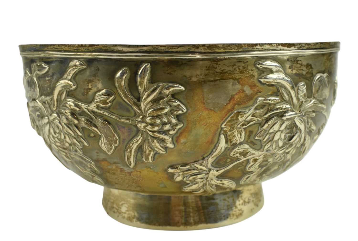 Lot 8 - EARLY 20TH CENTURY CHINESE HALLMARKED SILVER BOWL
