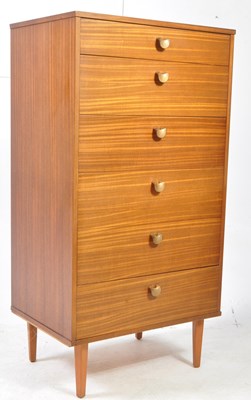 Lot 860 - AVALON - MID CENTURY TEAK PEDESTAL CHEST OF DRAWERS