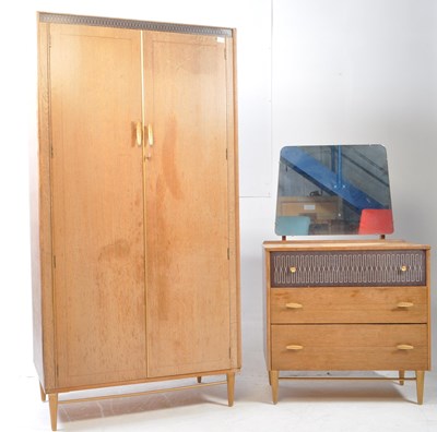 Lot 862 - LEBUS LINK RANGE - MID CENTURY CHEST OF DRAWERS & WARDROBE SUITE