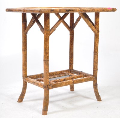 Lot 958 - VICTORIAN AESTHETIC TIGER BAMBOO SIDE TABLE