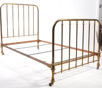 Lot 957 - 19TH CENTURY VICTORIAN FRENCH BRASS BED 'QUEEN SIZE'