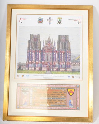Lot 847 - AFTER MATTHEW GRAYSON - 21ST CENTURY WELLS CATHEDRAL PRINT
