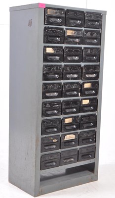 Lot 819 - VINTAGE METAL MACHINISTS TOOL CABINET