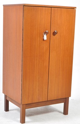 Lot 863 - MID CENTURY TEAK RECORD VINYL STORAGE CABINET