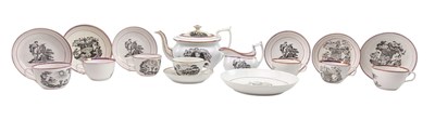 Lot 109 - 19TH CENTURY SUNDERLAND LUSTRE TEA SERVICE IN MEMORY OF PRINCESS CHARLOTTE