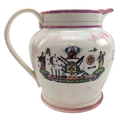 Lot 99 - MID 19TH CENTURY SUNDERLAND LUSTRE CERAMIC 'CRIMEA' JUG