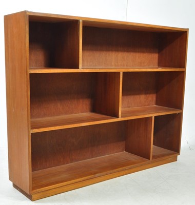 Lot 873 - MID CENTURY TEAK OPEN WINDOW BOOKCASE