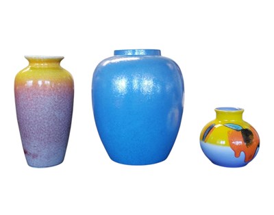 Lot 146 - POOLE POTTERY - THREE LATE 20TH CENTURY CERAMIC VASES