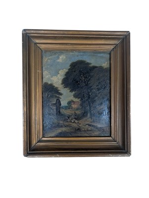 Lot 779 - DES CARRIERES - EARLY 20TH CENTURY OIL ON BOARD COUNTRYSIDE PAINTING
