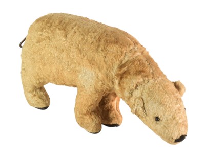 Lot 10 - EARLY 20TH CENTURY MECHANICAL POLAR BEAR PLUSH TOY