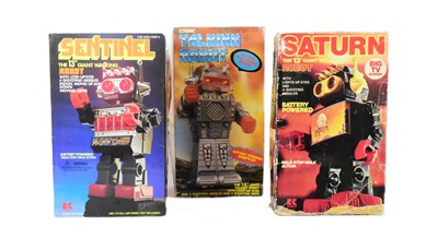 Lot 596 - RETRO TOYS - X3 VINTAGE KAMCO ROBOTS