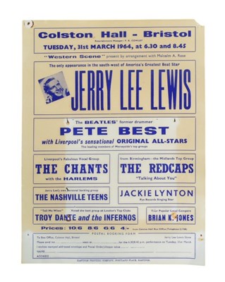 Lot 9 - BEATLES INTEREST - COLSTON HALL, BRISTOL - ORIGINAL 1964 HANDBILL / FLYER