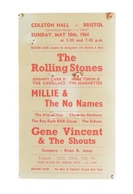 Lot 1 - THE ROLLING STONES - BRISTOL COLSTON HALL - ORIGINAL FLYER / HANDBILL