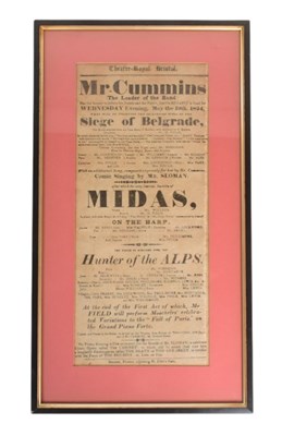 Lot 92 - BRISTOL THEATRE - EARLY 19TH CENTURY POSTER